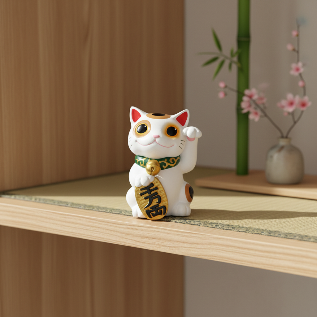 Figura Decorativa Gato de la Suerte Maneki Neko