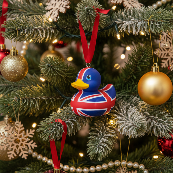 Decorazione da appendere a forma di anatra Union Jack
