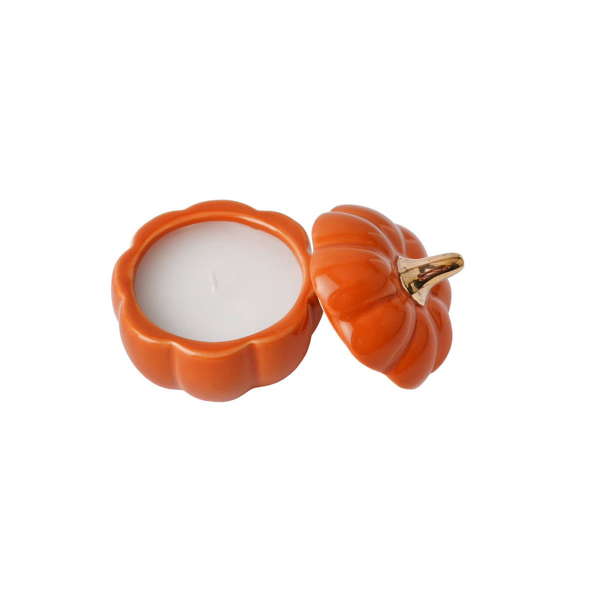 Bougie Citrouille Orange en Céramique