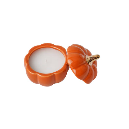 Bougie Citrouille Orange en Céramique
