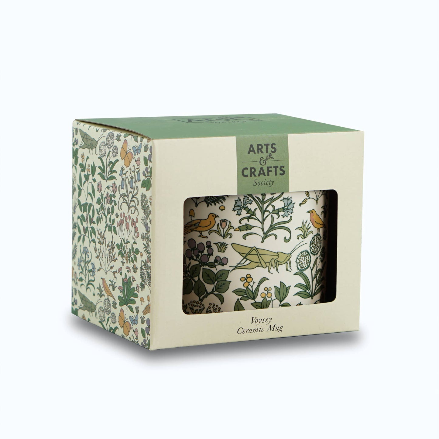 Tazza in ceramica Voysey Giardino botanico Fauna selvatica Crema
