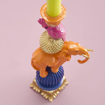 Chandelier éléphant orange