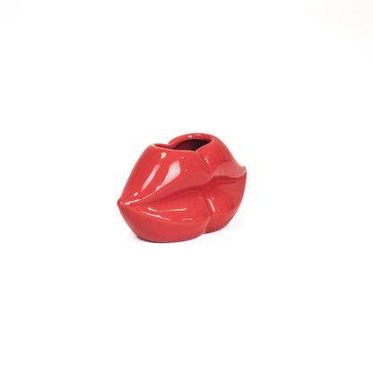 Vase/Pot Lèvres Rouges