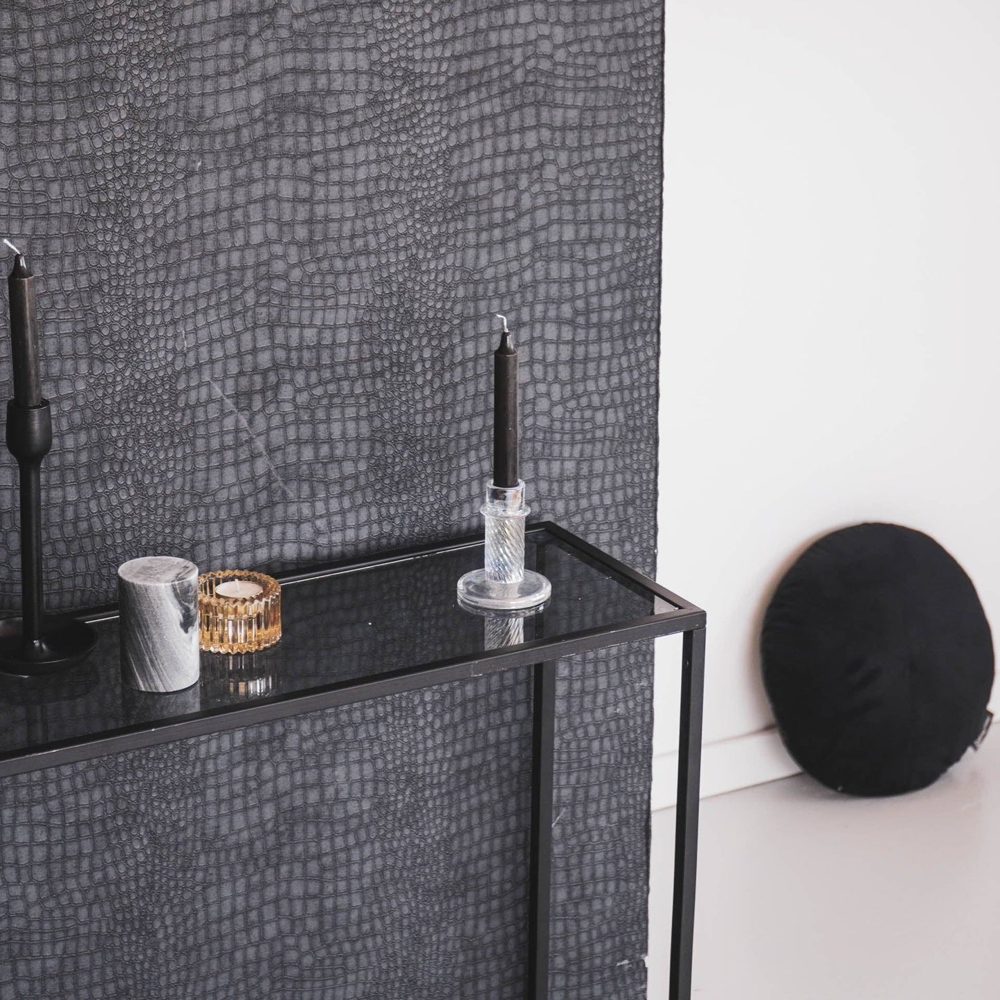 Bougeoir - Verre - Couleur Arc-en-ciel - 8x10cm