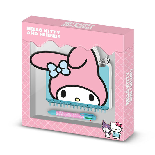 My Melody Kawaii Journal Face Pack + 6-Color Pen