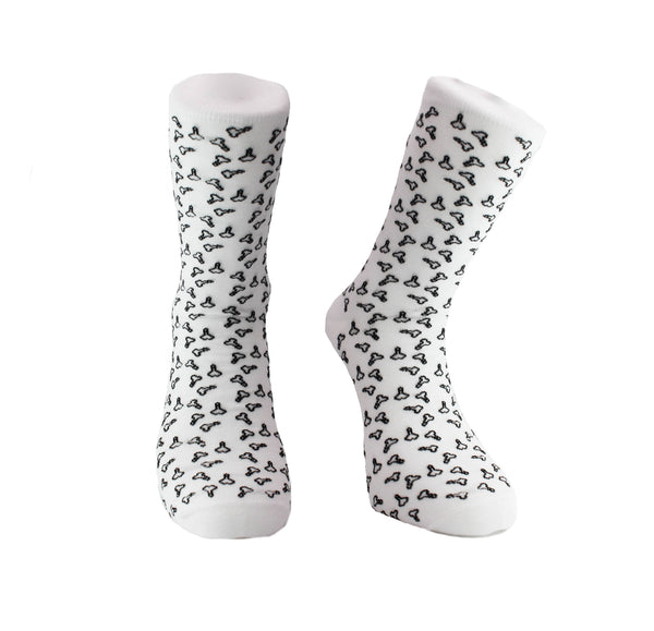 Meias com estampado de pénis