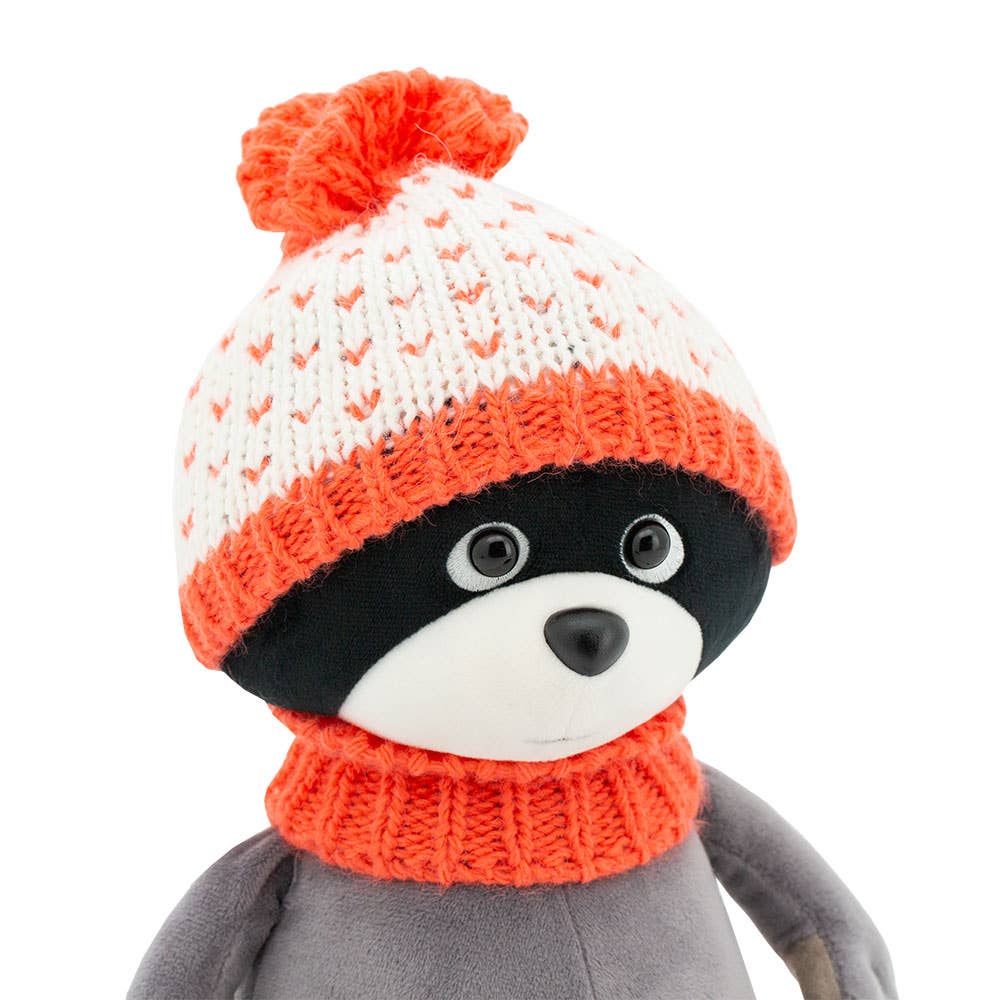 Denny the plush raccoon: fresh orange - 25 cm - 0+