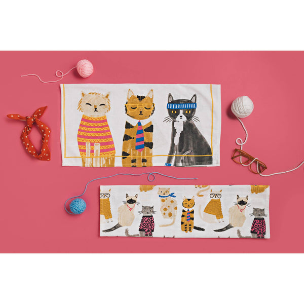 Ensemble de 2 torchons à vaisselle Feline Floursack