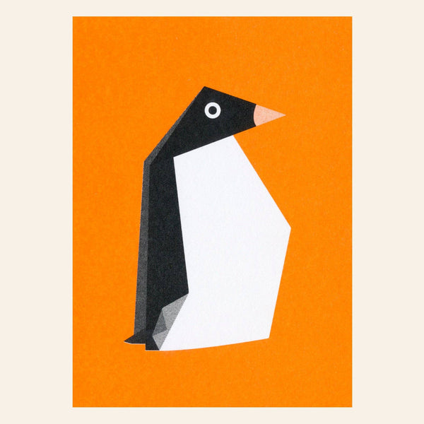Cartolina origami pinguino