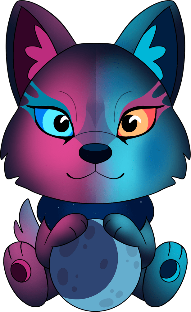 Galaxy Wolf Plush (9in)