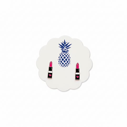 Boucles d'oreilles Rouge à lèvres