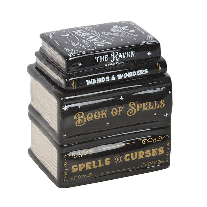 Brûleur d'Huile et Chauffe-Cire Gothique Livre de Sorts