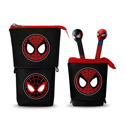 Marvel Spiderman Cute Pencil Case + 2 Erasable Gel Pens