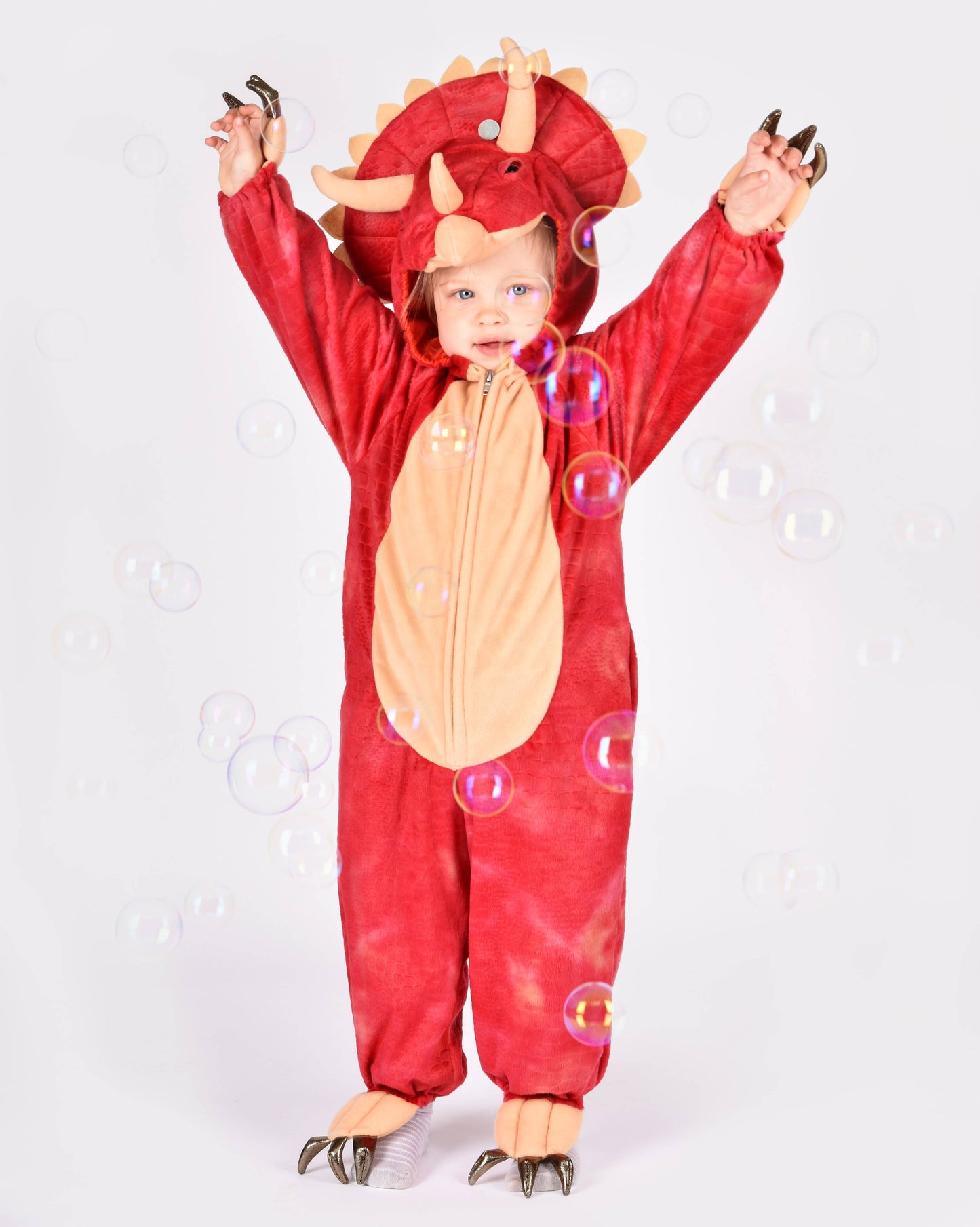 Combinaison dinosaure Tricératops pour enfants 4-6 ans (110-116 cm)