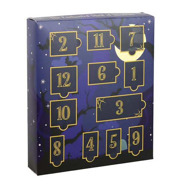 Calendario dell'Avvento di Halloween "Scaffale delle Ombre" 12 giorni