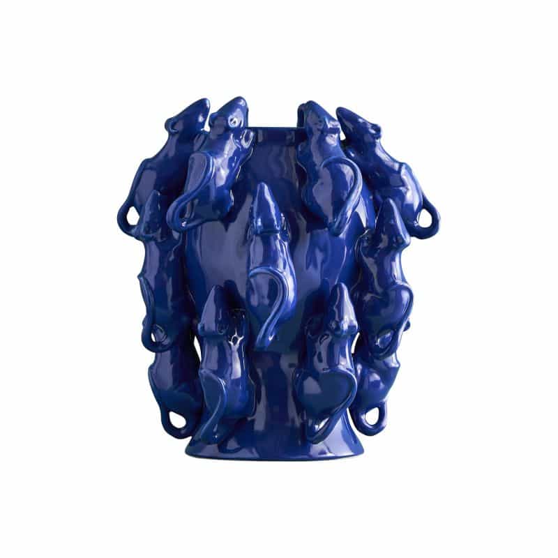 M. Mäuschen vase, cobalt blue stoneware, 23 x 23 x 26 cm