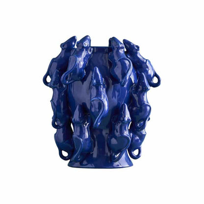 M. Mäuschen vase, cobalt blue stoneware, 23 x 23 x 26 cm
