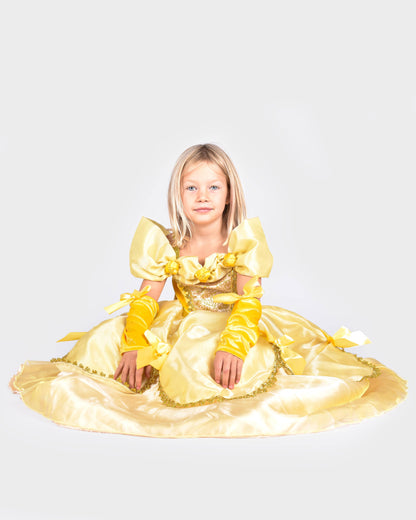Robe jaune W. Acc Belle 98-104 Cl 2-4 ans
