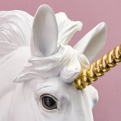 Aplique de parede Hugh Unicorn em ouro branco