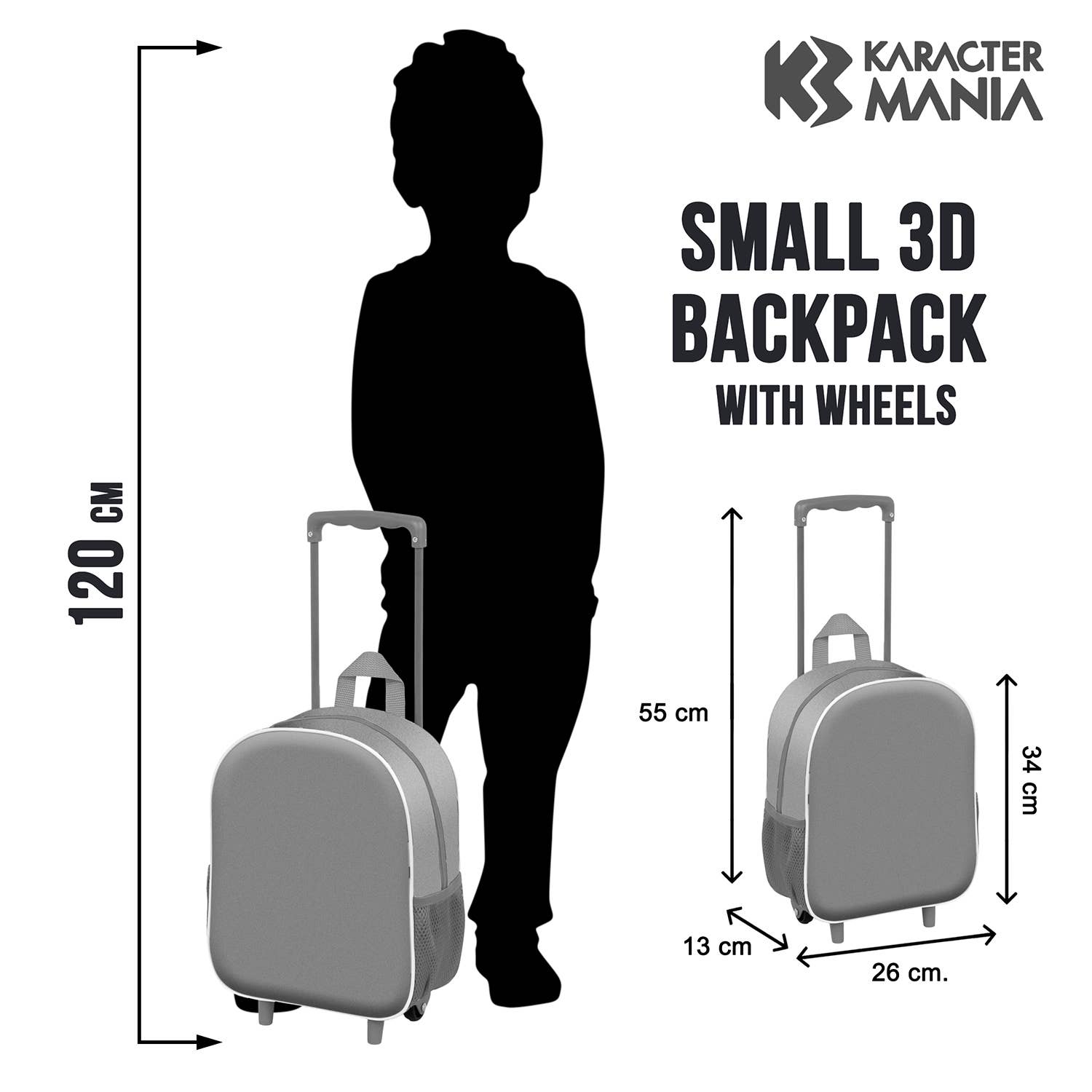 Sac à Dos 3D à Roulettes Petit Marvel Avengers « Attack »