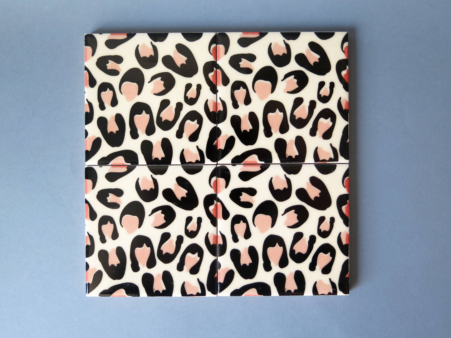 Leopard design ceramic coasters