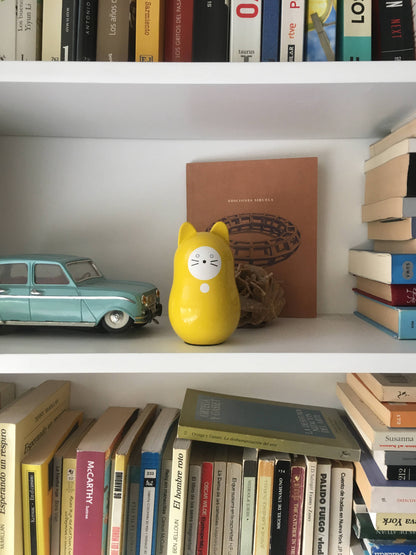 Chat Daruma Jaune “Bonne Fortune”