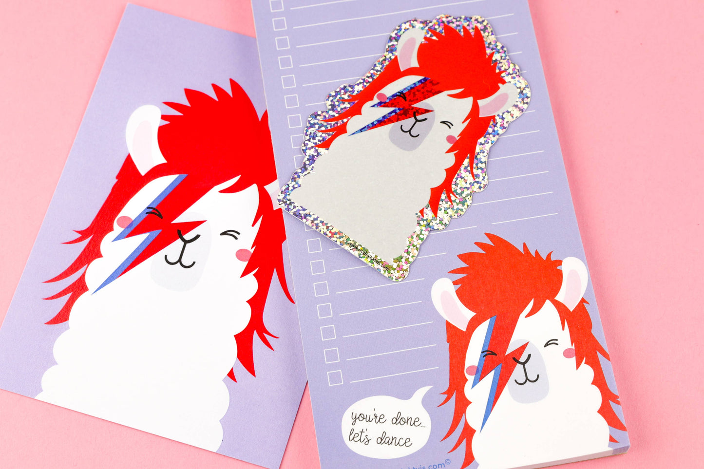 Pegatina de llama brillante David Bowie Ziggy Stardust