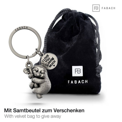 Porte-clés paresseux « I love you slooow much » « Dreamy » avec gravure - Joli porte-bonheur