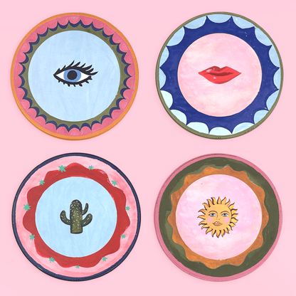 Posavasos de corcho Electric Coast Icons - Juego de 4