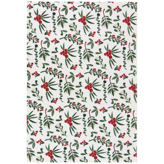 Juego de 3 paños de cocina navideños Winterberry Bakers Floursack
