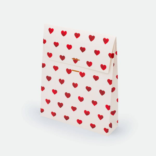 Coeurs rouges - Sac cadeau