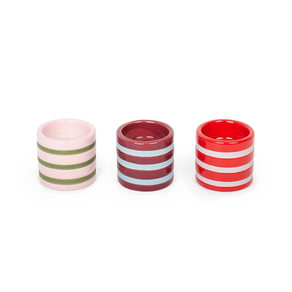 Tropical Ceramic Candle Holders 2-Pack