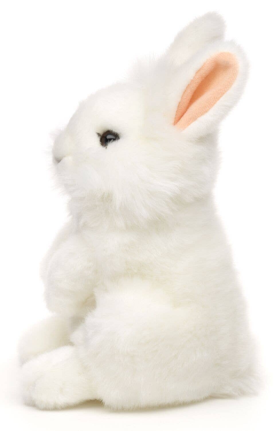 Peluche Lapin Angora Blanc Debout