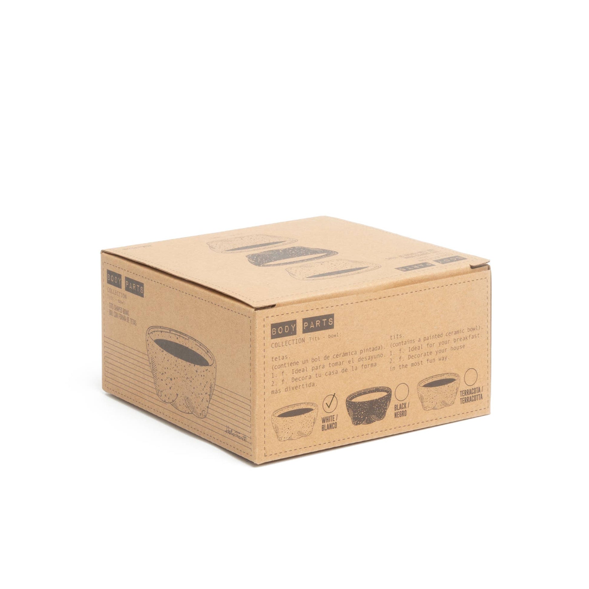 Bol Blanc Tits Peint à la Main Helio Ferretti Vue 6