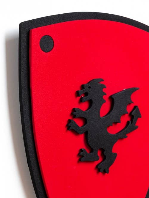 Bouclier en Mousse Softik Rouge avec Dragon