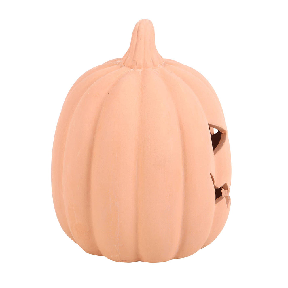 Decorazione di zucca di Halloween in terracotta da 15 cm
