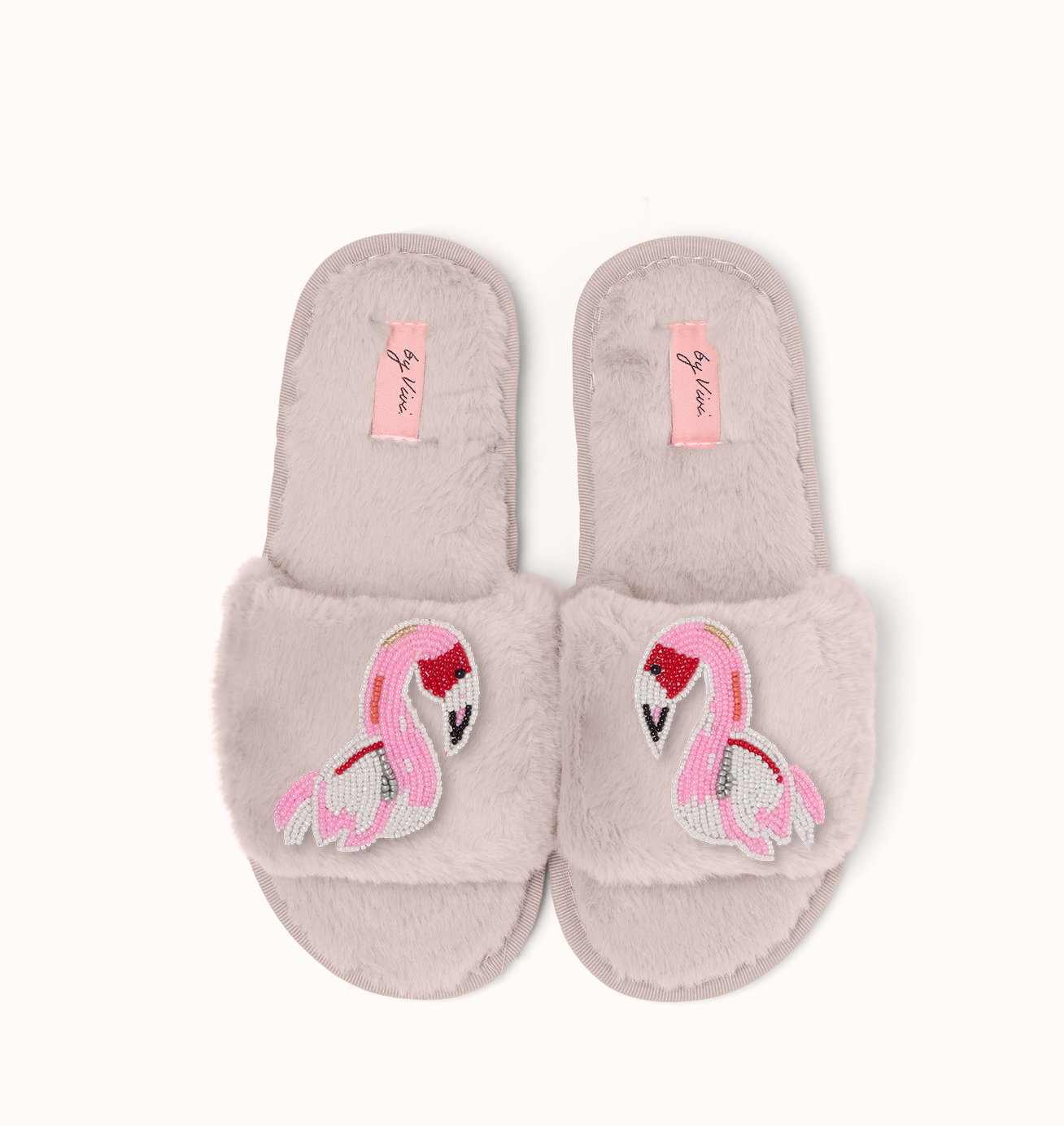Paire de broches pour Chaussons - Flamant rose