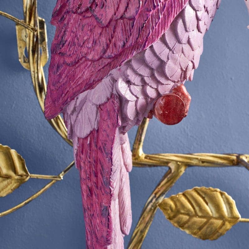 Applique Perroquet orange/rose