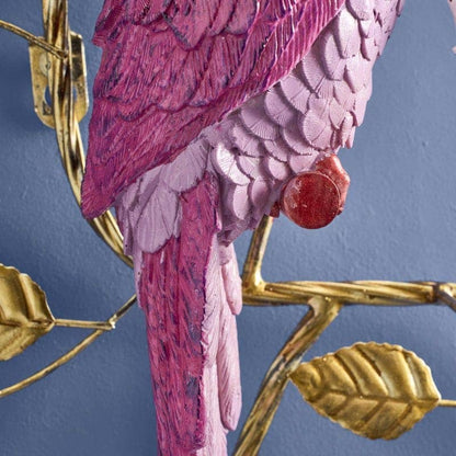 Applique Perroquet orange/rose