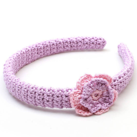 Headband with flower - Light purple
