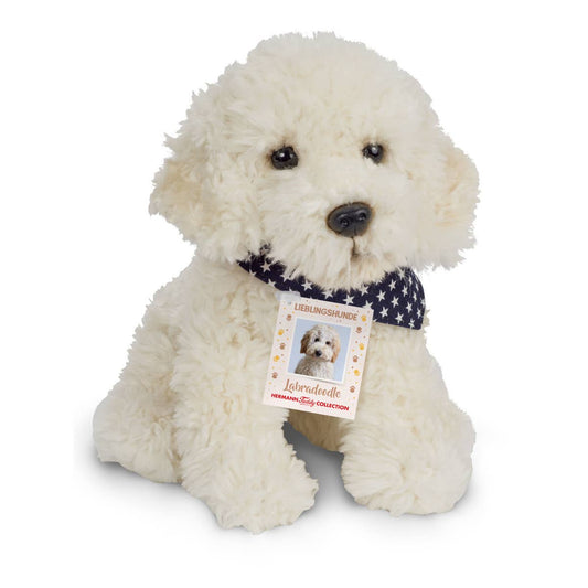 Zittende Labradoodle pluche knuffel
