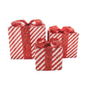 LED-kerstcadeau - S3 - Polystyreen - Rood/Wit - 15/20/25 cm