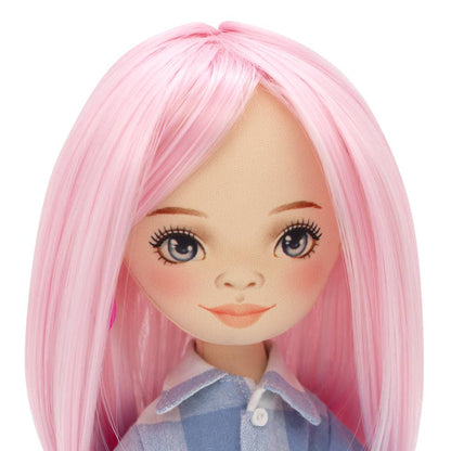 Boneca Billie com camisa aos quadrados, 32 cm