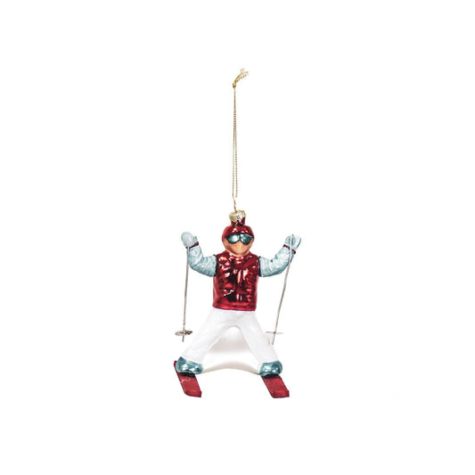 Skier Christmas Ball