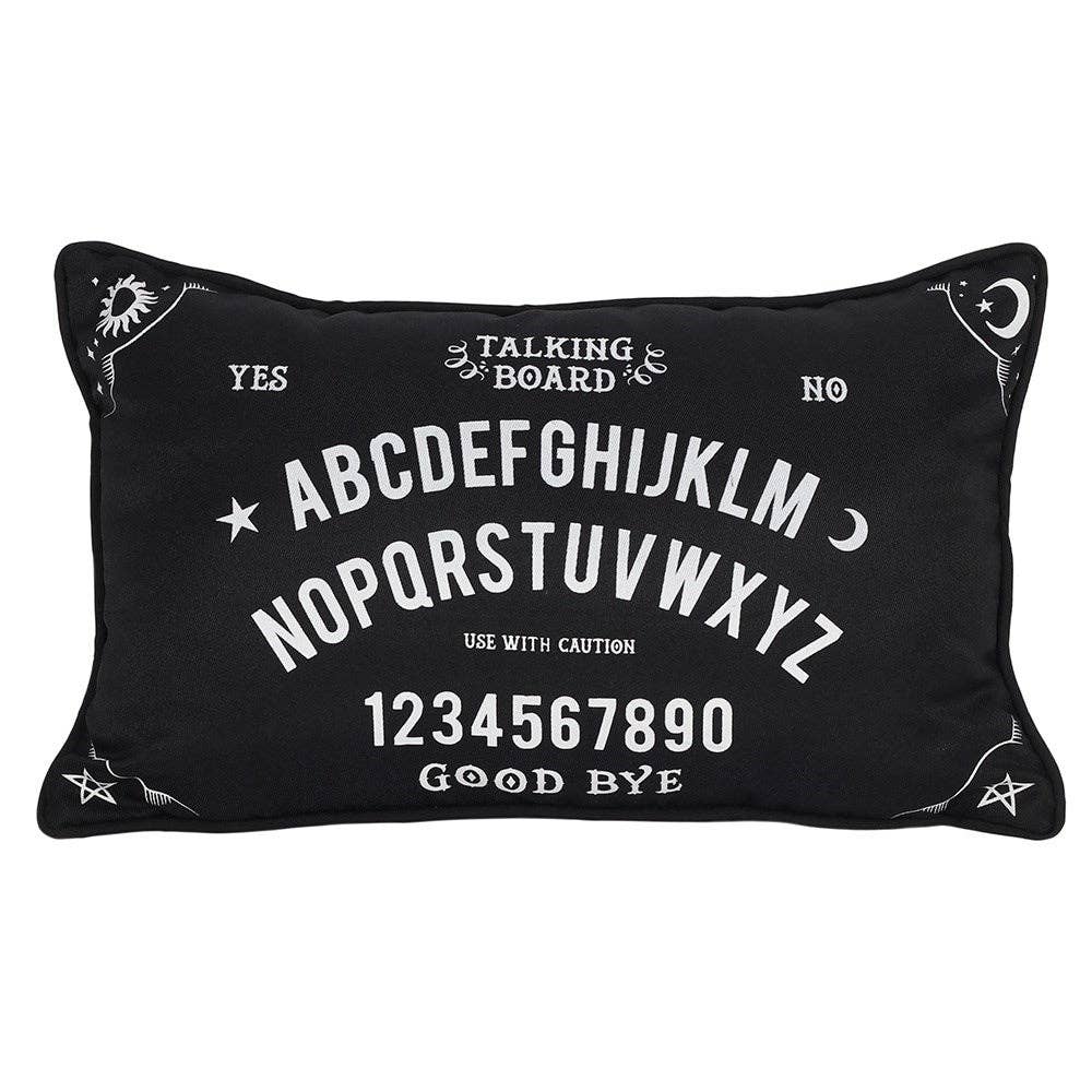 Petit coussin rectangulaire noir et blanc pour planche parlante