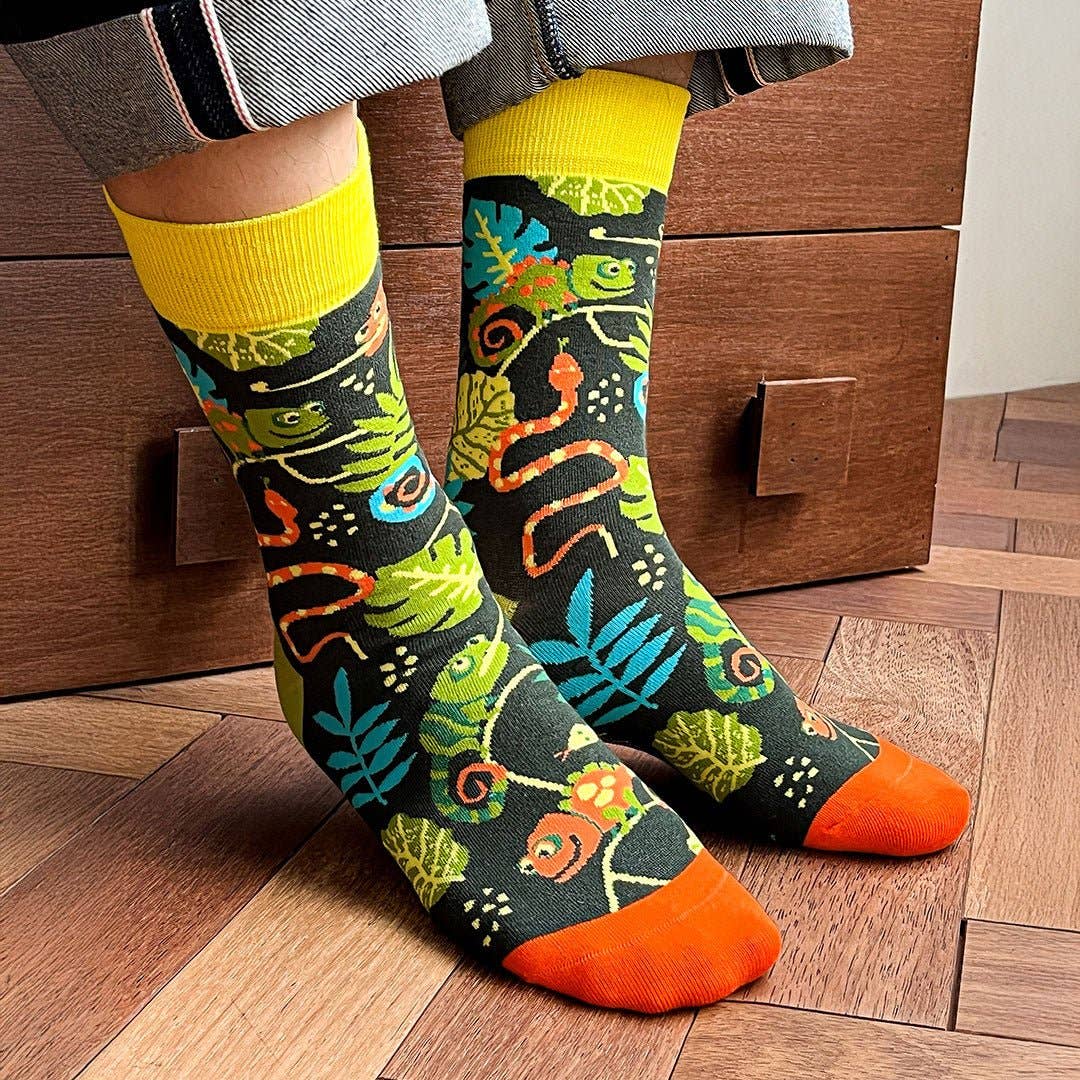 Chaussettes Caméléons et Serpents
