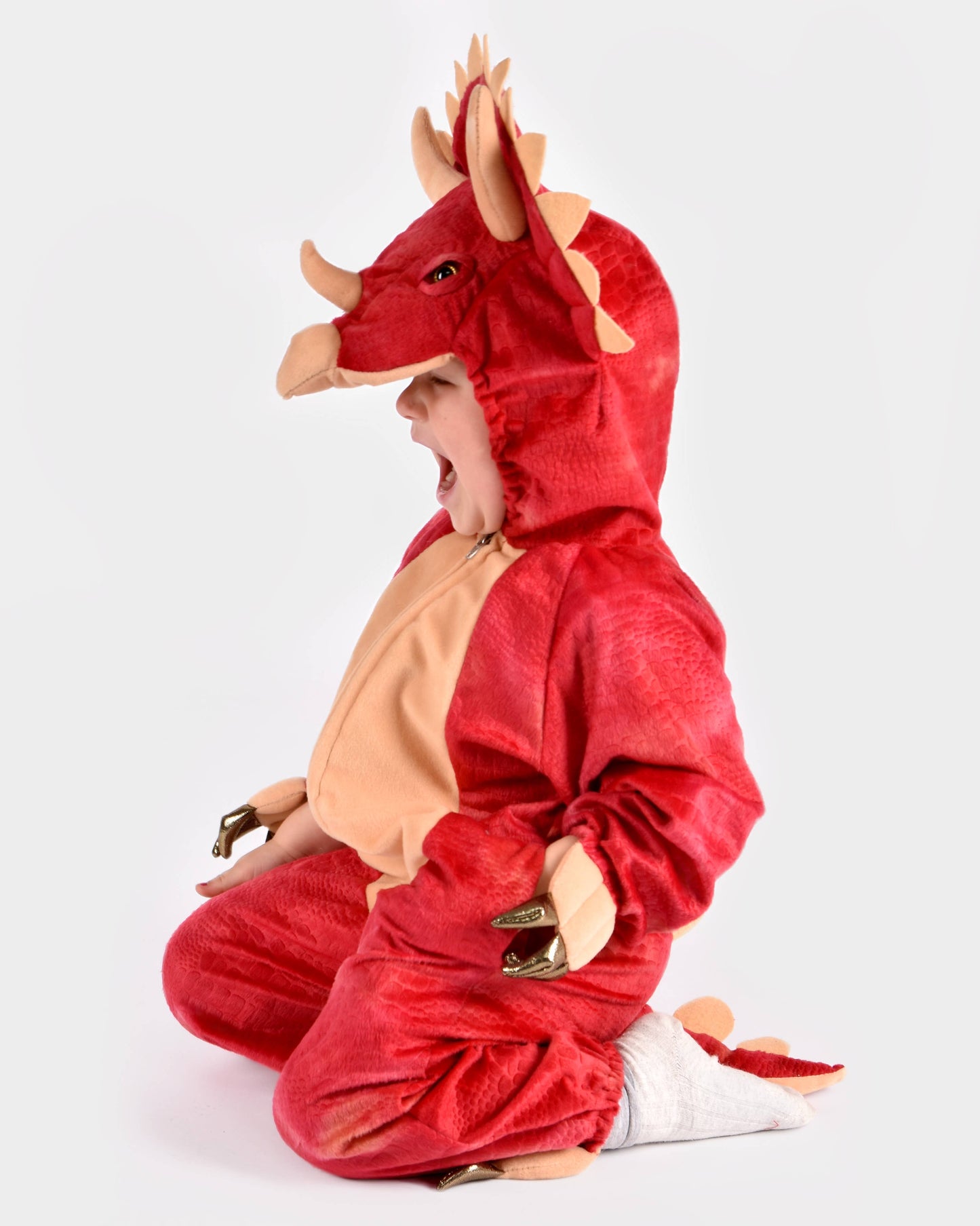 Combinaison dinosaure Tricératops pour enfants 4-6 ans (110-116 cm)