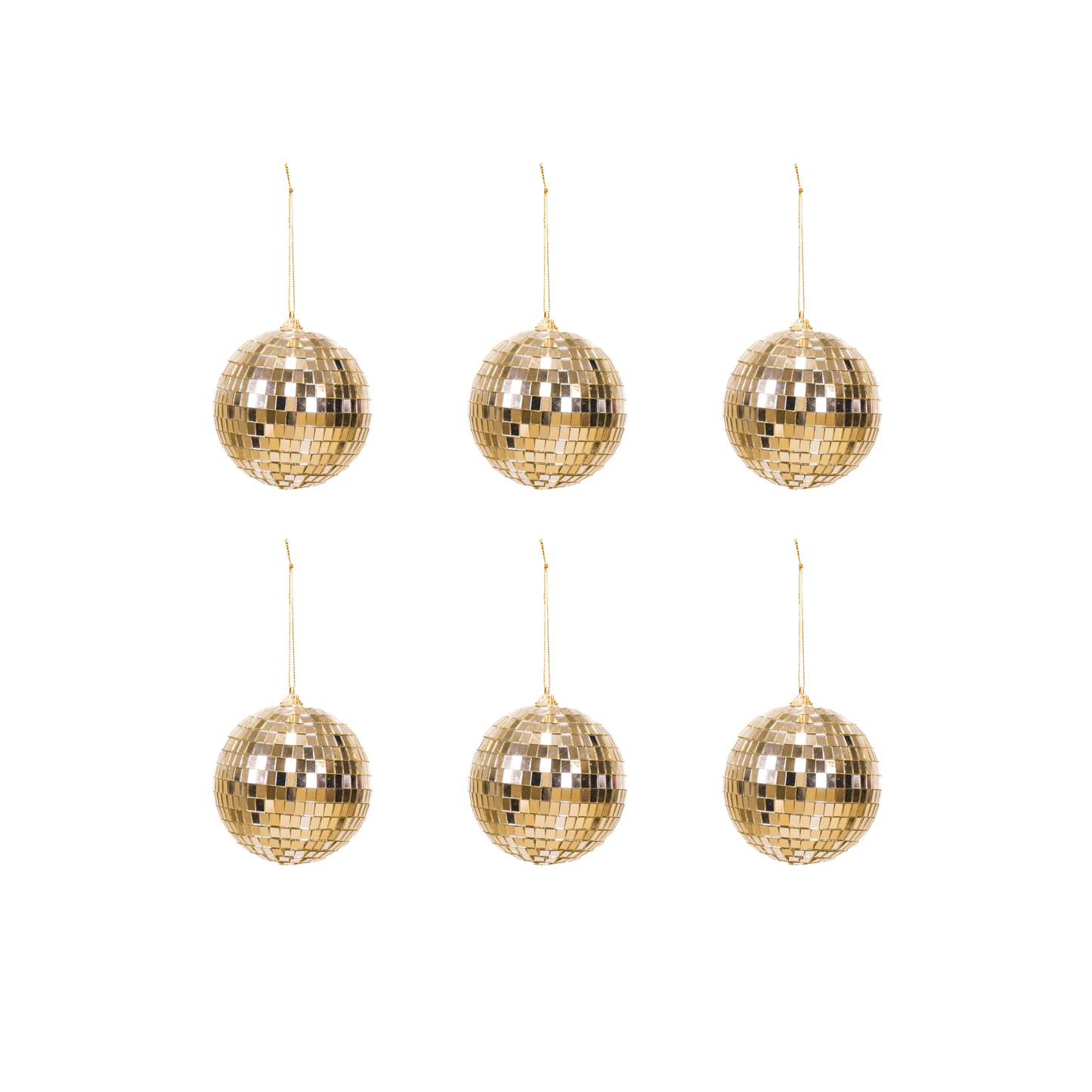 Boule de Noël Disco Or - 6-Pack