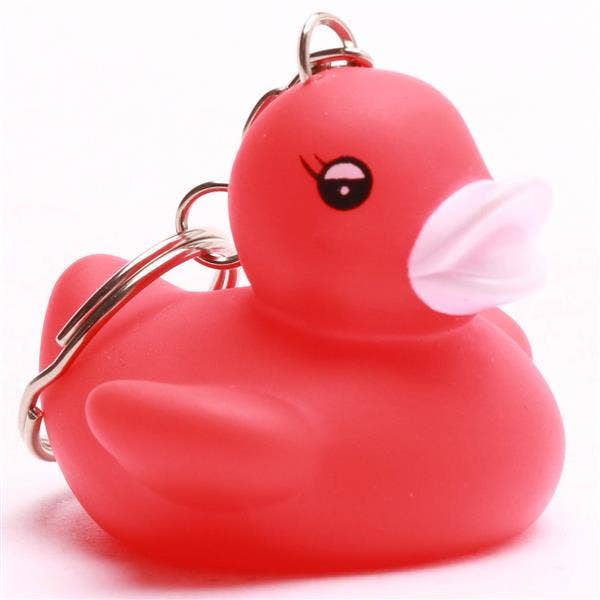 Llavero de pato rojo