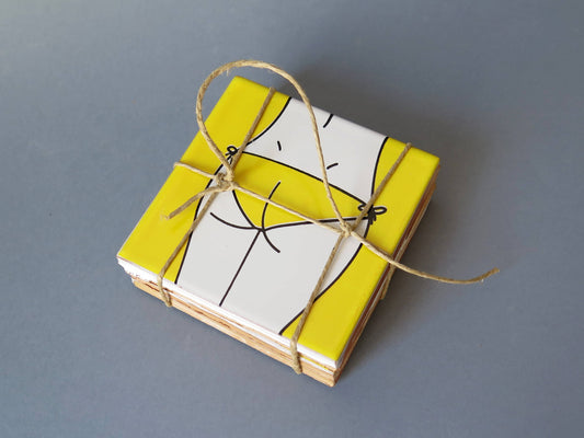 Bikini Design ceramic coasters